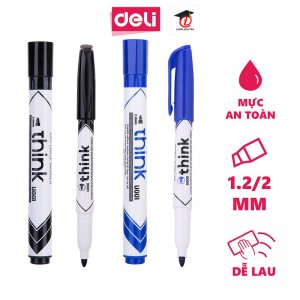 Bút viết bảng U006 (Xanh-Đen) (Deli)